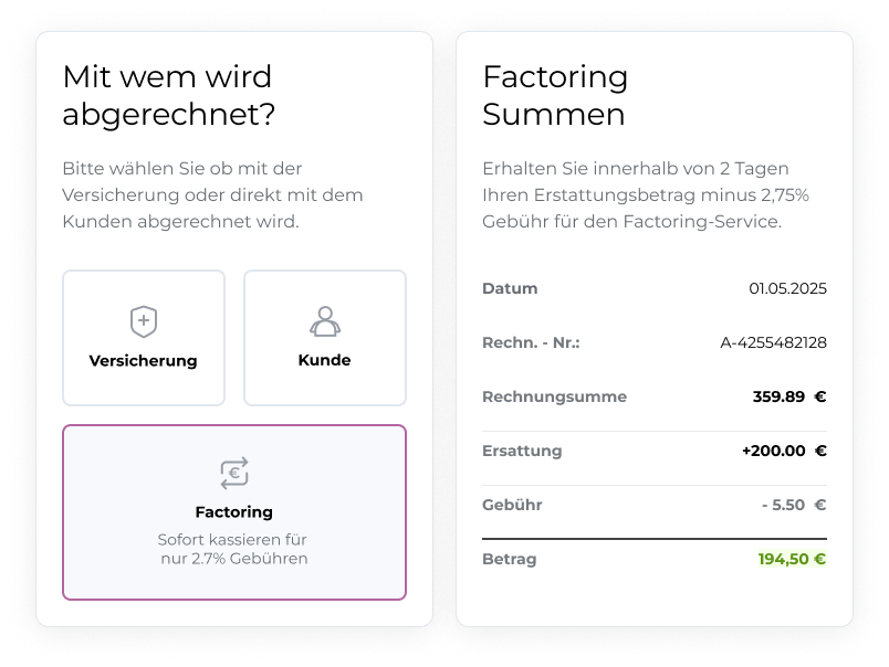 Erstattungsbetrag als Widget in der App